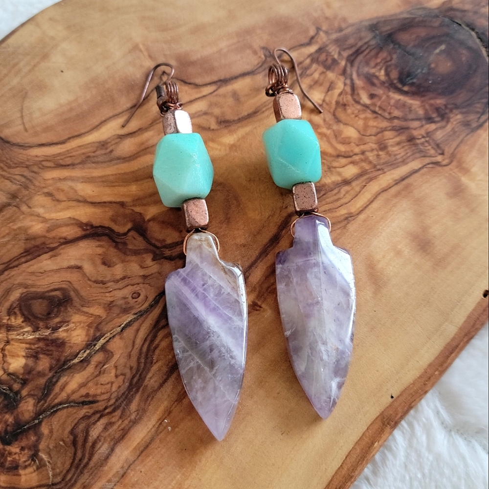 OOAK Handmade Stone Earrings